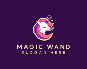 Mystical Unicorn Sparkle logo design