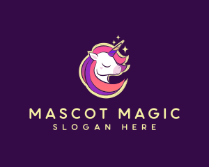 Mystical Unicorn Sparkle logo design