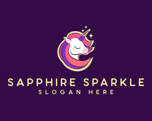 Mystical Unicorn Sparkle logo design