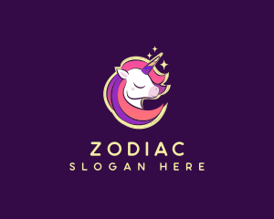 Unicorn - Mystical Unicorn Sparkle logo design