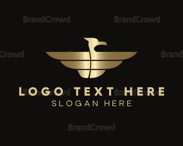 Gold Metallic Bird Logo