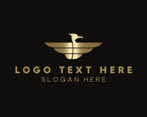 Expensive - Gold Metallic Bird logo design