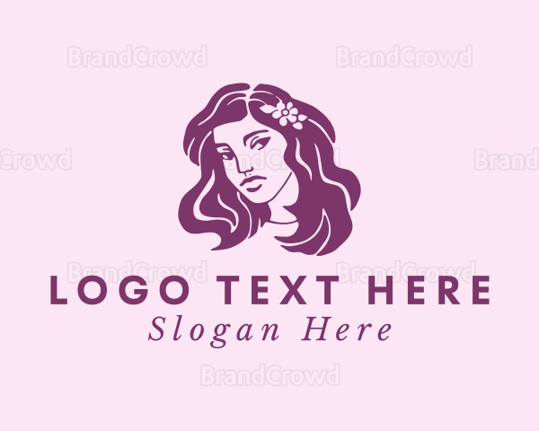 Purple Floral Woman Logo