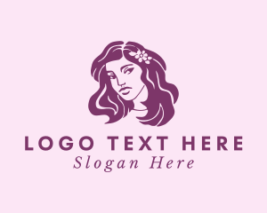 Purple Floral Woman  Logo