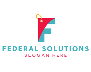 Shopping Coupon Letter F  logo design