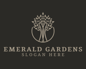 Organic Tree Plant logo design