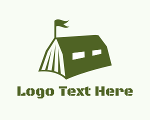 Troop - Military Book Tent logo design