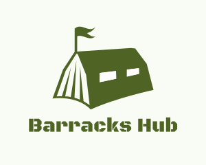 Barracks - Military Book Tent logo design