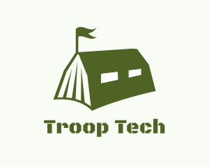 Troop - Military Book Tent logo design