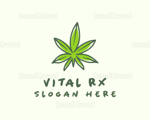 Natural Cannabis Leaf Logo