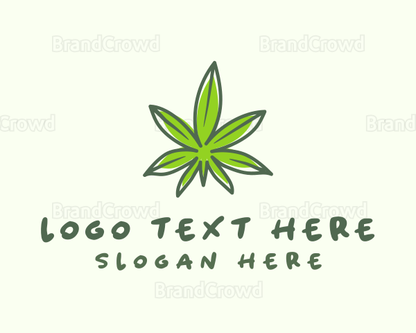 Natural Cannabis Leaf Logo
