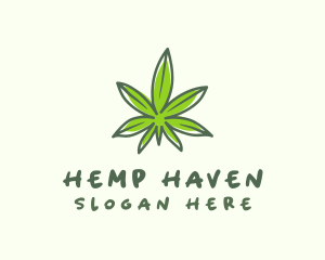 Natural Cannabis Leaf logo design