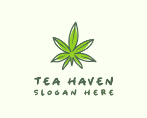 Natural Cannabis Leaf logo design