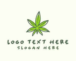 Leaf - Natural Cannabis Leaf logo design