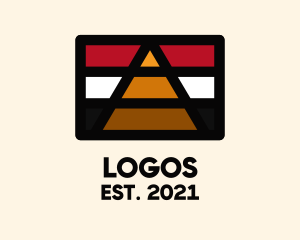 Nation - Egypt Pyramid Flag logo design