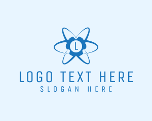 Experiment - Atom Gear Tech Lab logo design