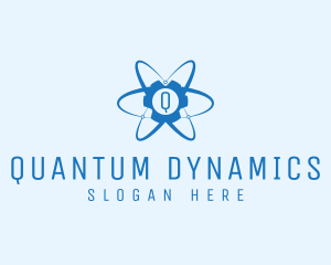 Physics - Atom Gear Tech Lab logo design