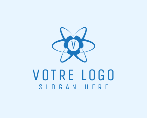 Nucleus - Atom Gear Tech Lab logo design