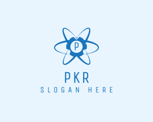 Proton - Atom Gear Tech Lab logo design