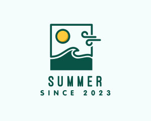 Summer Beach Wave  logo design