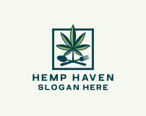 Cannabis Leaf Restaurant logo design