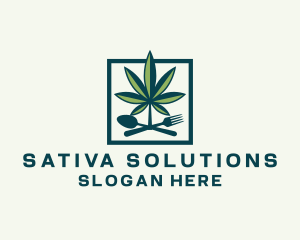 Sativa - Cannabis Leaf Restaurant logo design