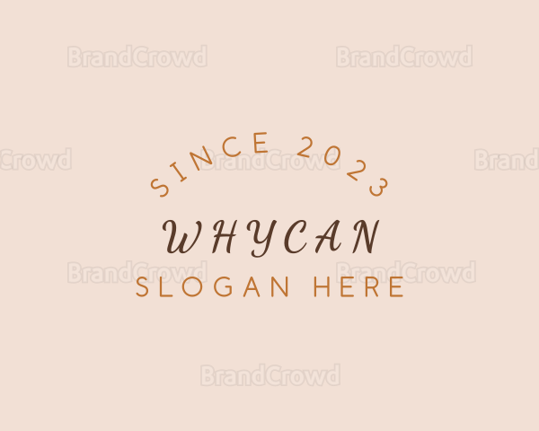 VIntage Cursive Brand Logo