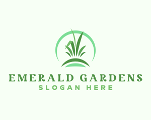 Grass Gardening Landscape logo design