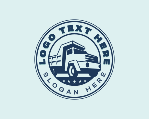 Haulage - Cargo Dump Truck logo design