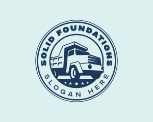 Trucker - Cargo Dump Truck logo design