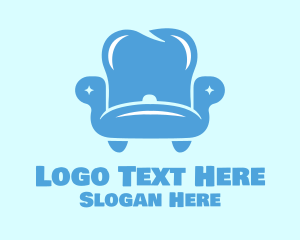 Molar - Blue Dentist's Chair logo design