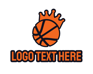 Ball - Basketball King Crown logo design