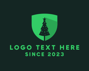 Sleigh - Christmas Tree Holiday logo design