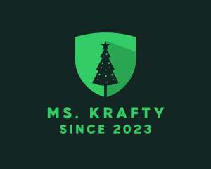 Merry - Christmas Tree Holiday logo design