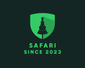 Sleigh - Christmas Tree Holiday logo design