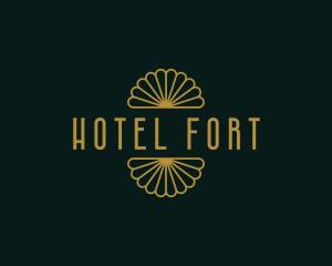 Retro Art Deco Hotel logo design