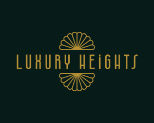 Retro Art Deco Hotel logo design