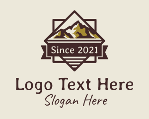 Wooden - Travel Mountaineering Signage logo design