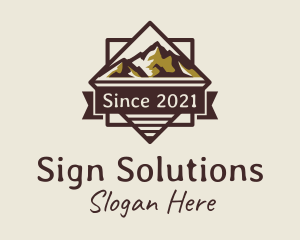 Signage - Travel Mountaineering Signage logo design