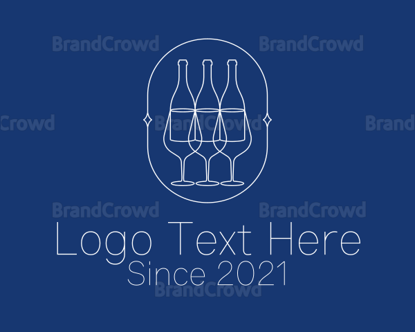 Wine Bar Badge Logo