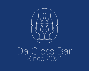 Wine Bar Badge logo design