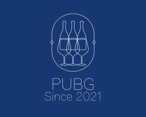 Liquor - Wine Bar Badge logo design