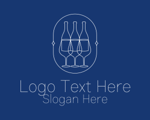 Wine Bar Badge Logo