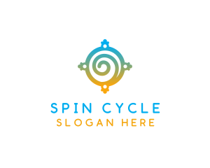 Spin - Portal Spiral Window logo design