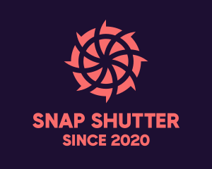 Shutter - Pink Camera Shutter Lens logo design