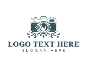 Influencer - Floral Camera Photographer logo design