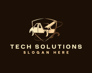 Shield Tow Truck logo design