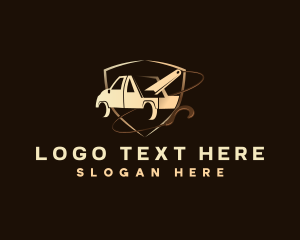 Automobile - Shield Tow Truck logo design