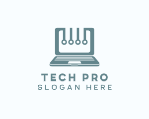 Pc - Computer Laptop Tech logo design