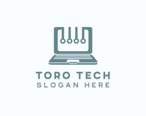 Computer Laptop Tech logo design